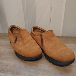 Naturalizer Women's Sz 8.5 Tan Leather Slip On Comfort Shoes Casual Loafers